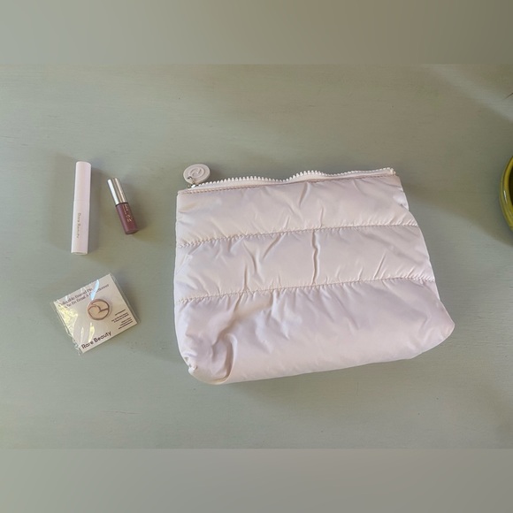 NWT RARE BEAUTY by Selena Gomez Puffy Makeup Bag and Rare Enamel Pin plus - Picture 3 of 5